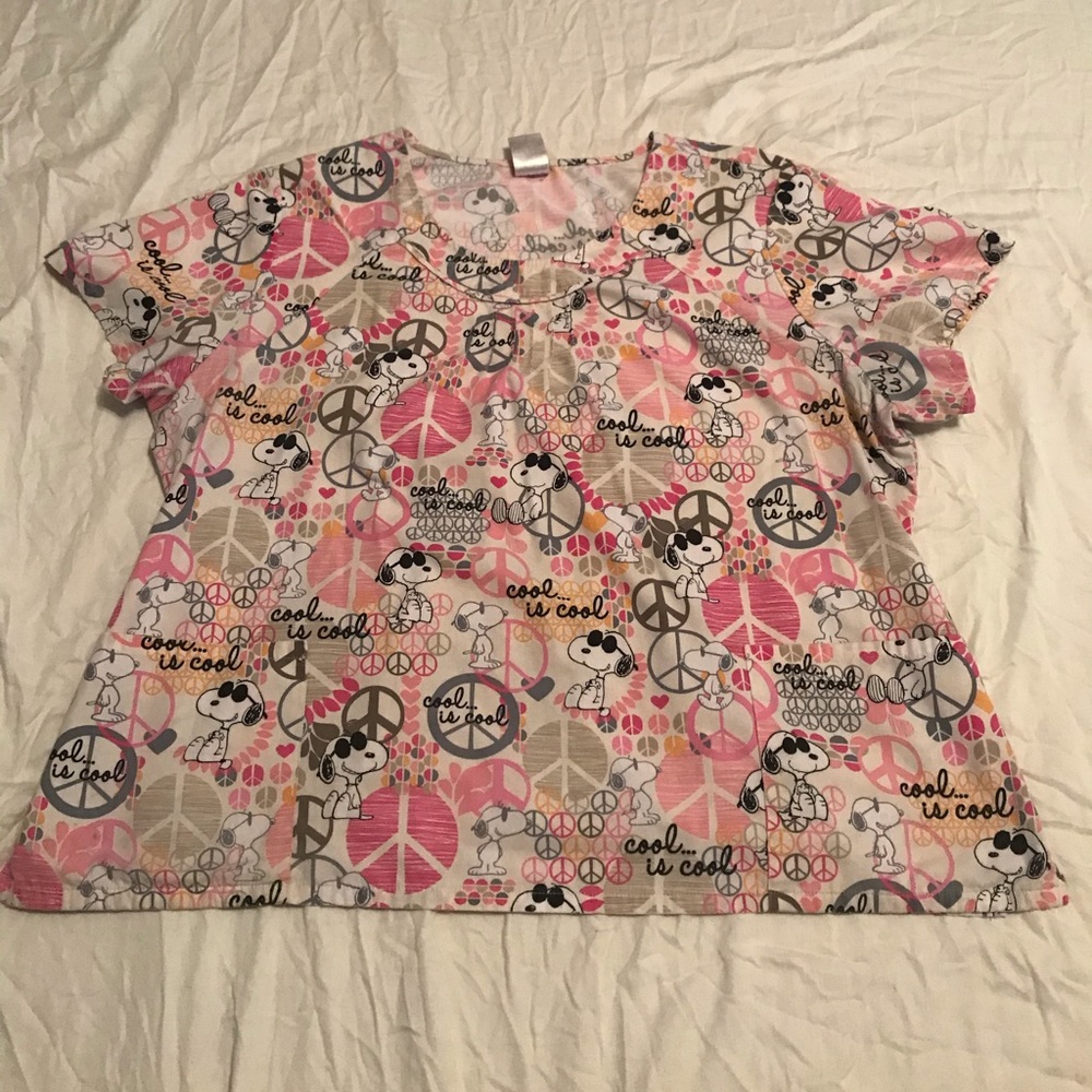 Snoopy 3XL Scrub Top